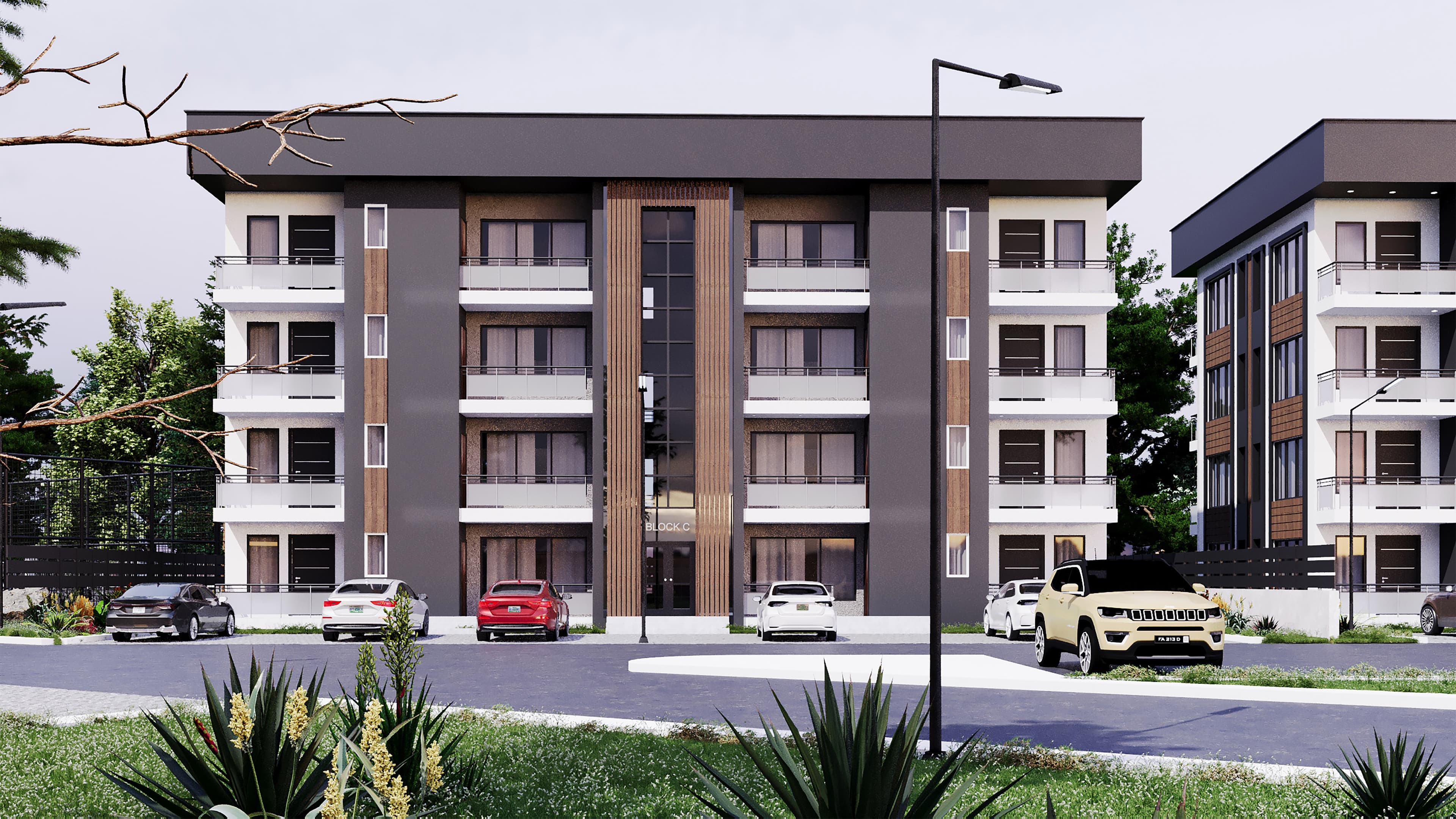 The Grid, Apo Extension — block elevation and frontage